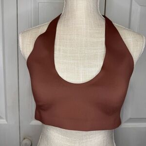 Free People Essential U-Neck Halter Bra L